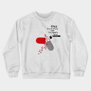 One Flew Over The Cuckoo's Nest Fan Art Poster on White Crewneck Sweatshirt